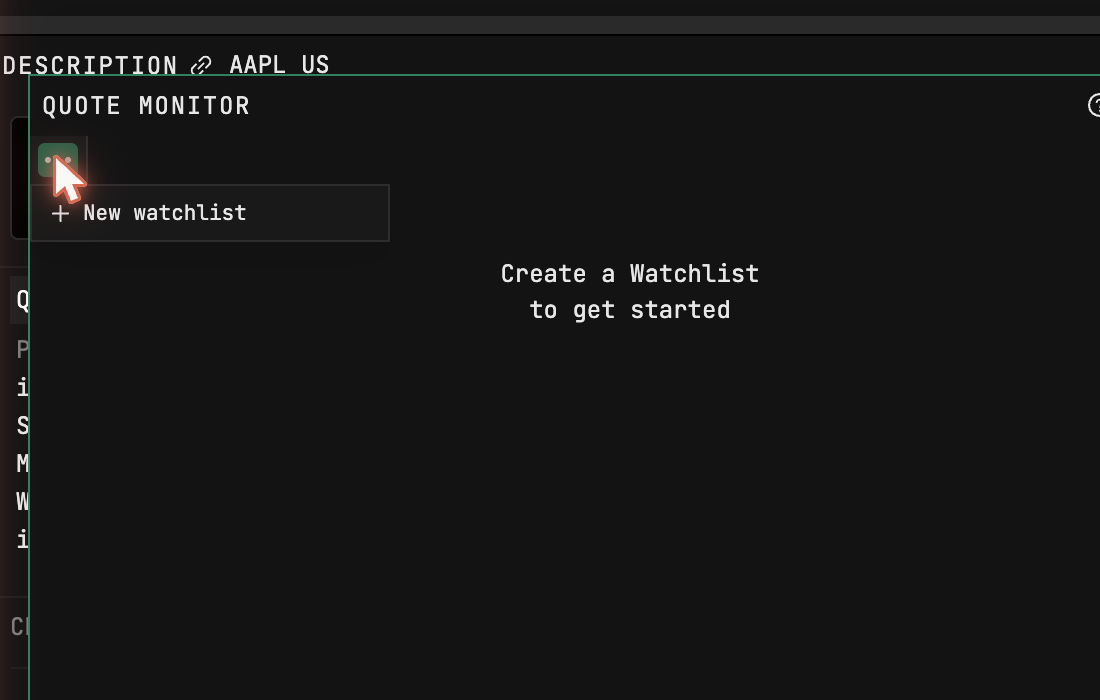 The … menu is where lists are created — and every list is account-wide, usable from any window or layout.